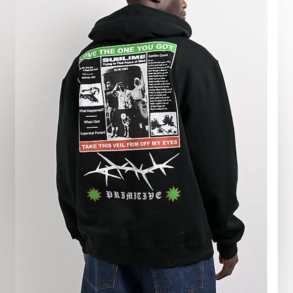 Sublime Cotton Blend Black Hoodie(Size Medium) - Picture 2 of 8